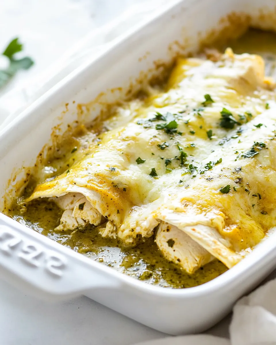 Easy Salsa Verde Chicken Enchiladas picture