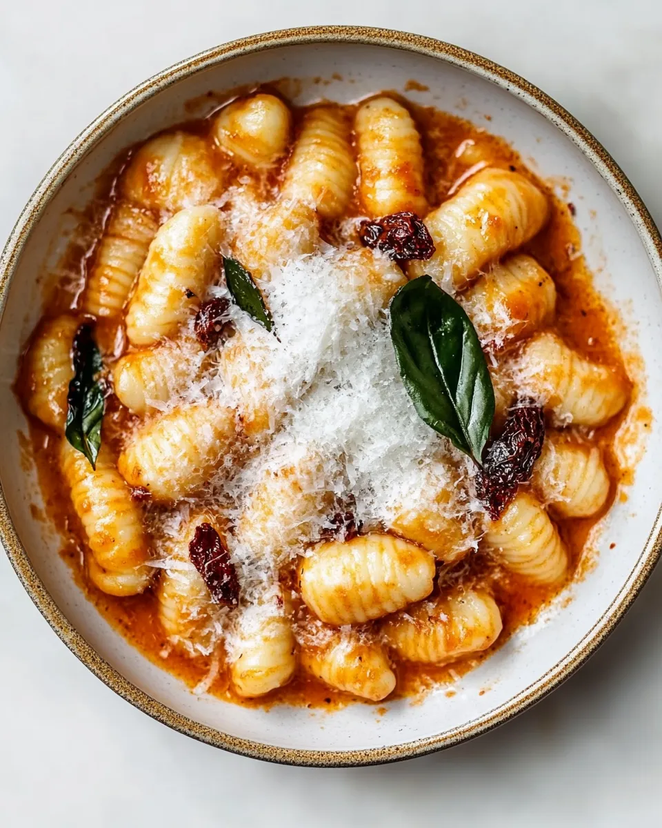 Homemade Saucy Sun Dried Tomato Gnocchi. photo