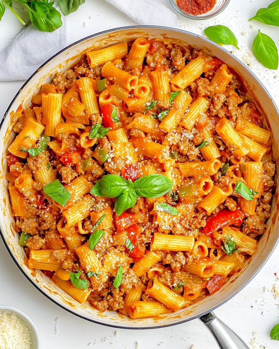 easy Sausage Rigatoni Pasta Skillet picture
