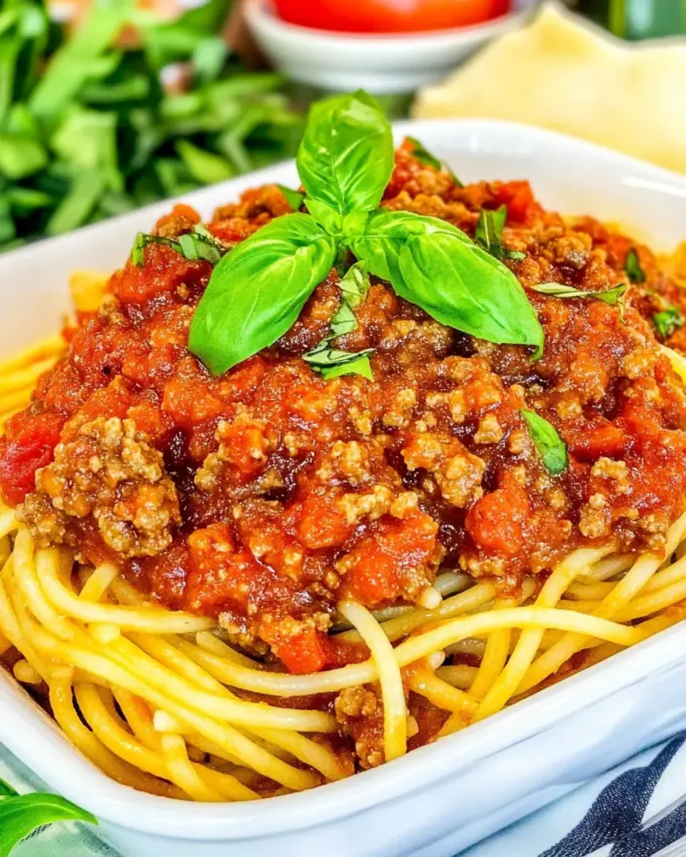 Homemade School Cafeteria Spaghetti & Meat Sauce photo
