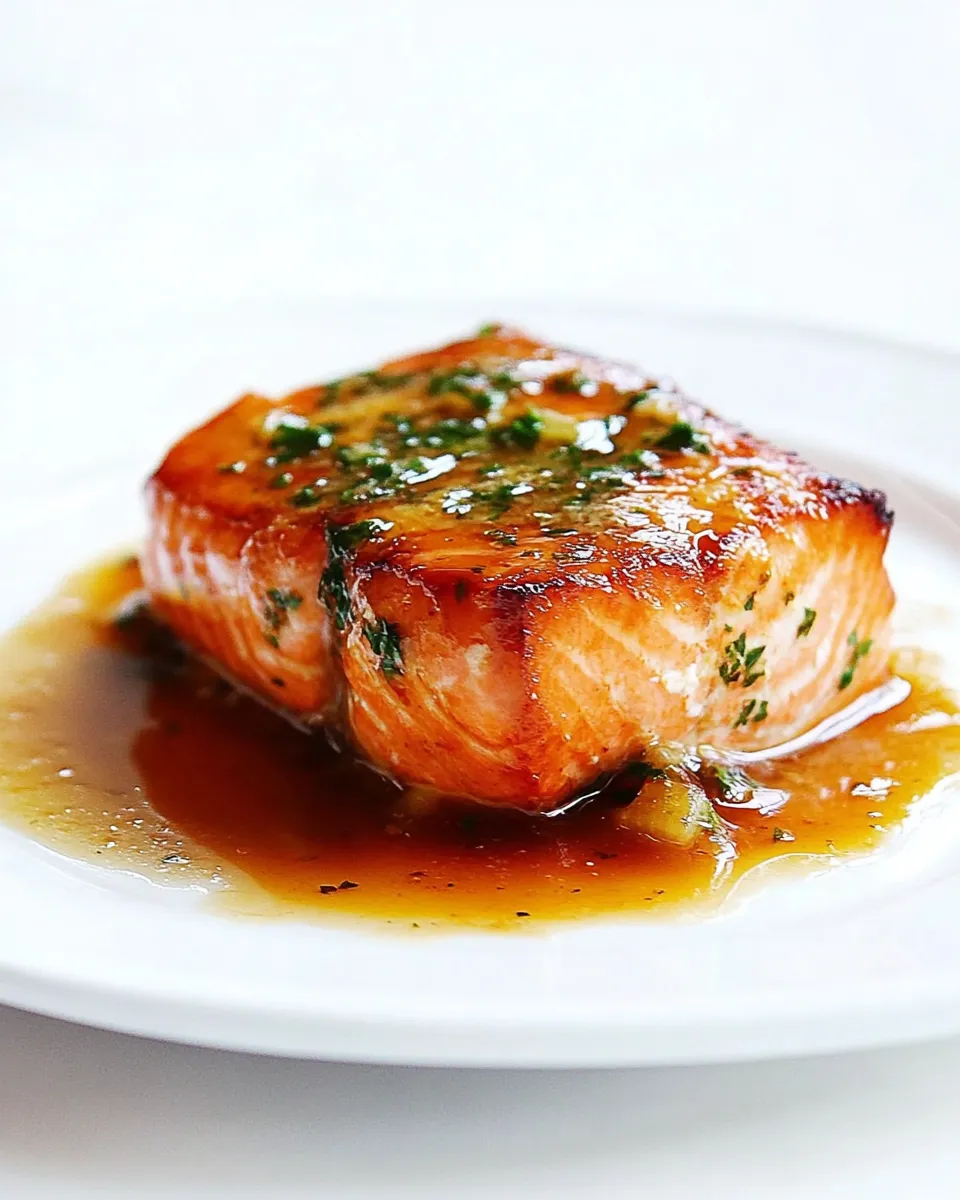 Delicious Seared Salmon with Magical Butter Sauce plate image