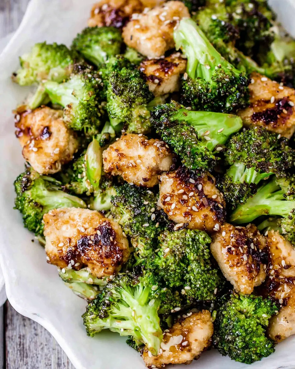 Easy Sesame Chicken Broccoli Meal food shot