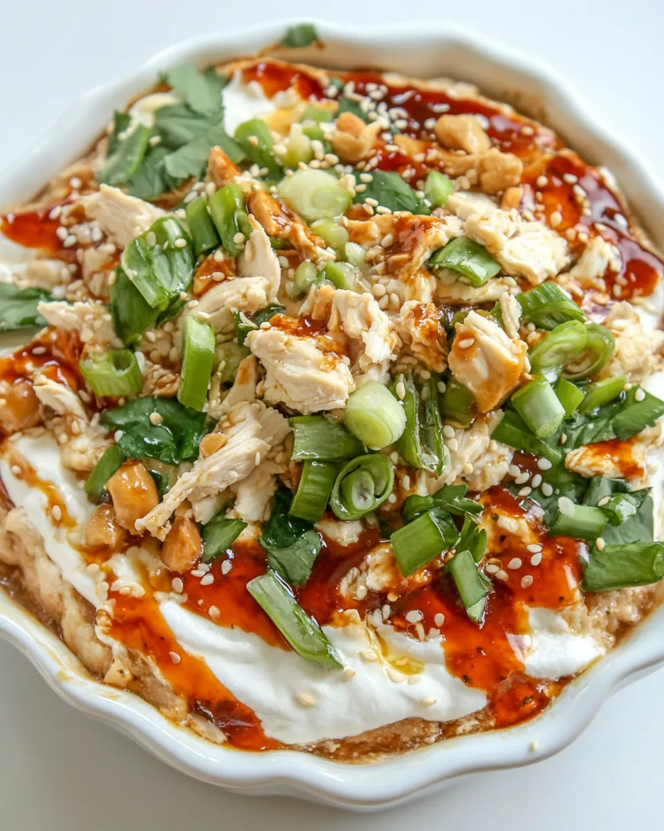 Easy Sesame Chicken Dip plate image
