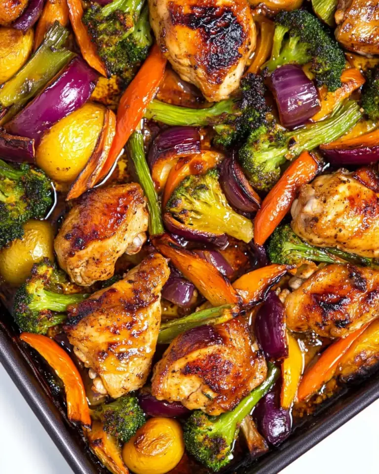Homemade Sesame Garlic Sheet Pan Chicken and Vegetables photo