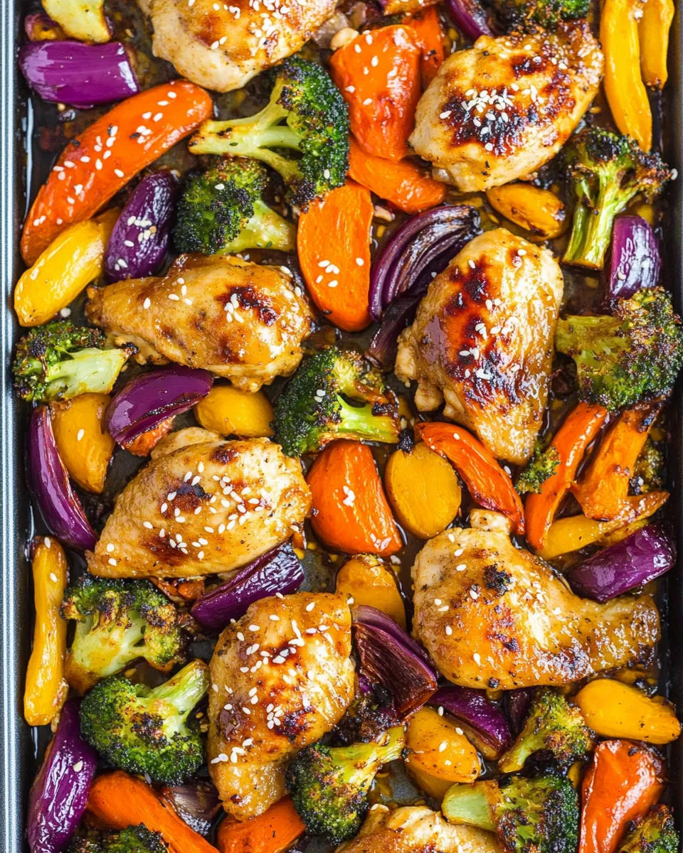 Delicious Sesame Garlic Sheet Pan Chicken and Vegetables dish photo