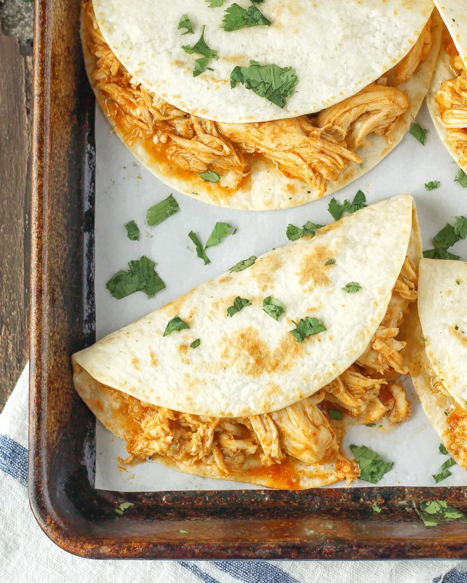 Homemade Sheet Pan Chicken Quesadillas dish photo