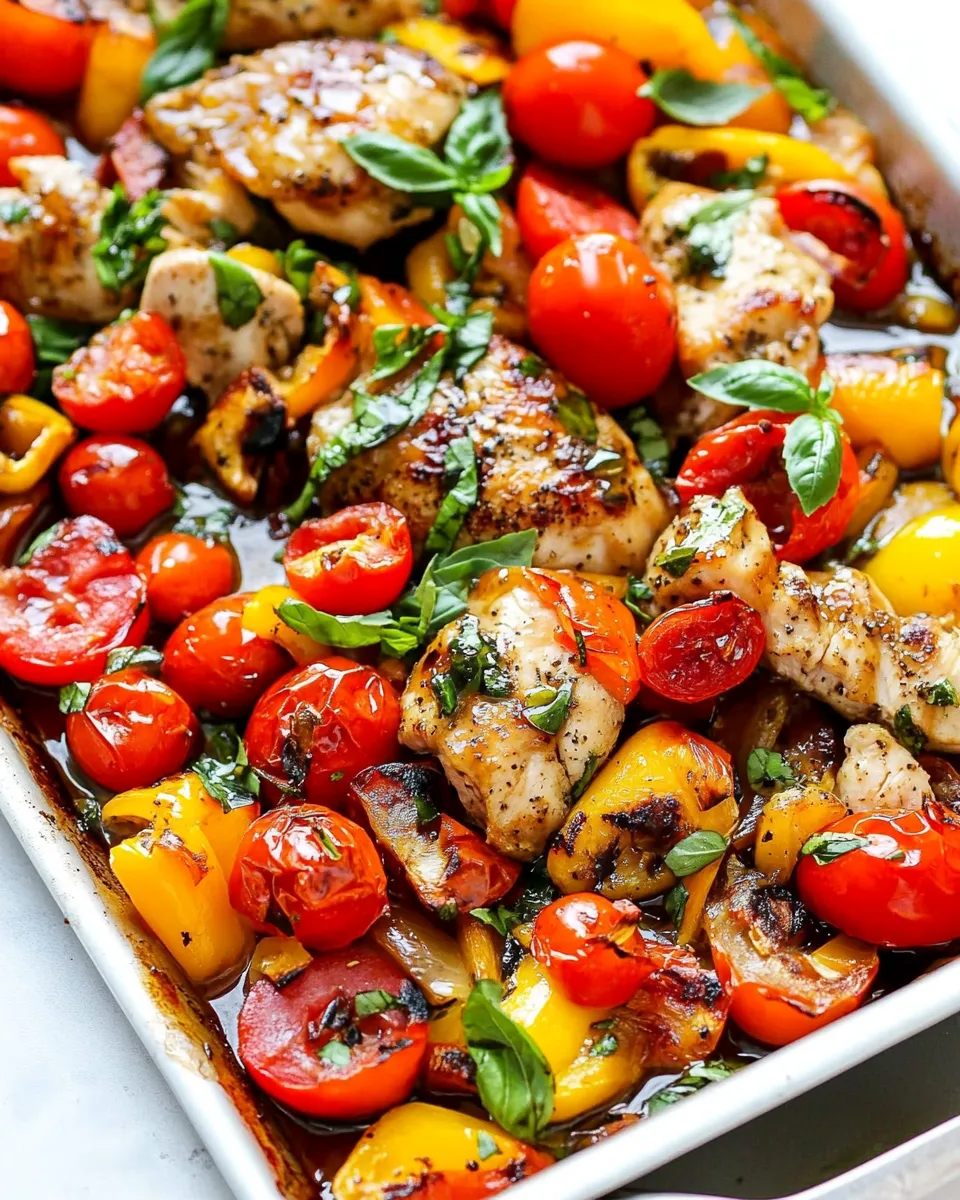 classic Sheet Pan Honey Balsamic Chicken and Veggies image