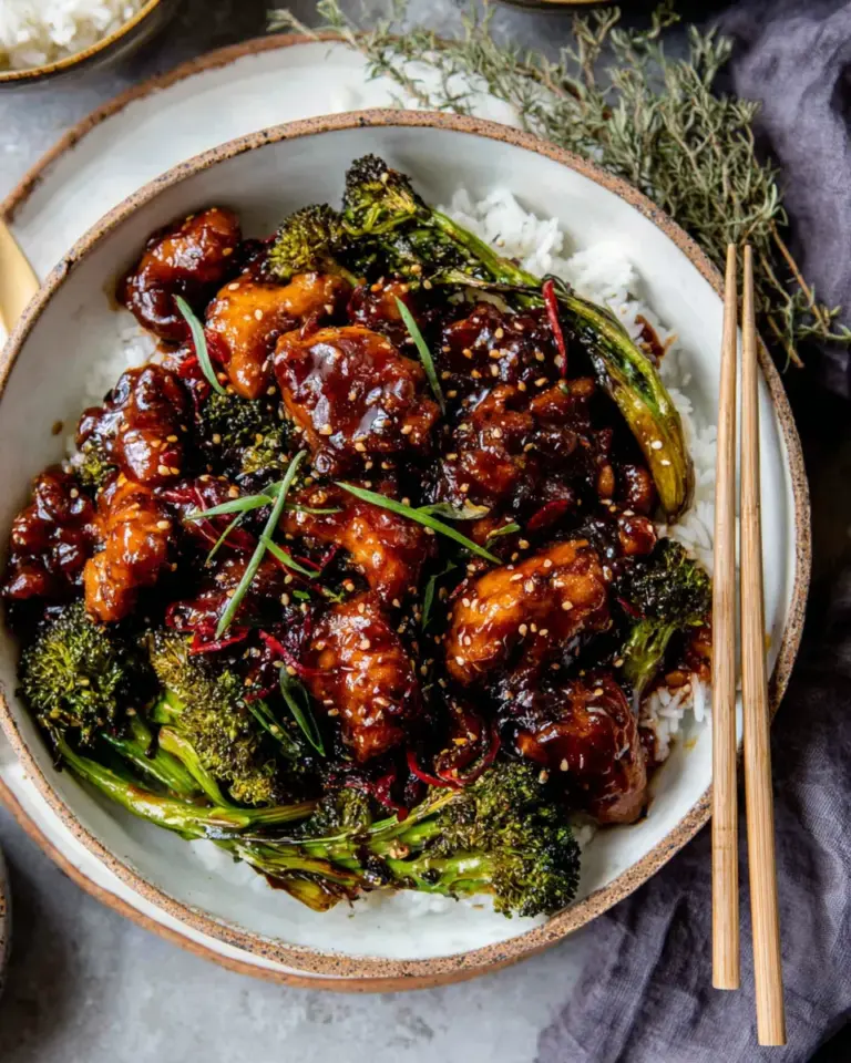 Homemade Sheet Pan Sticky Ginger Soy Chicken and Broccoli. recipe photo
