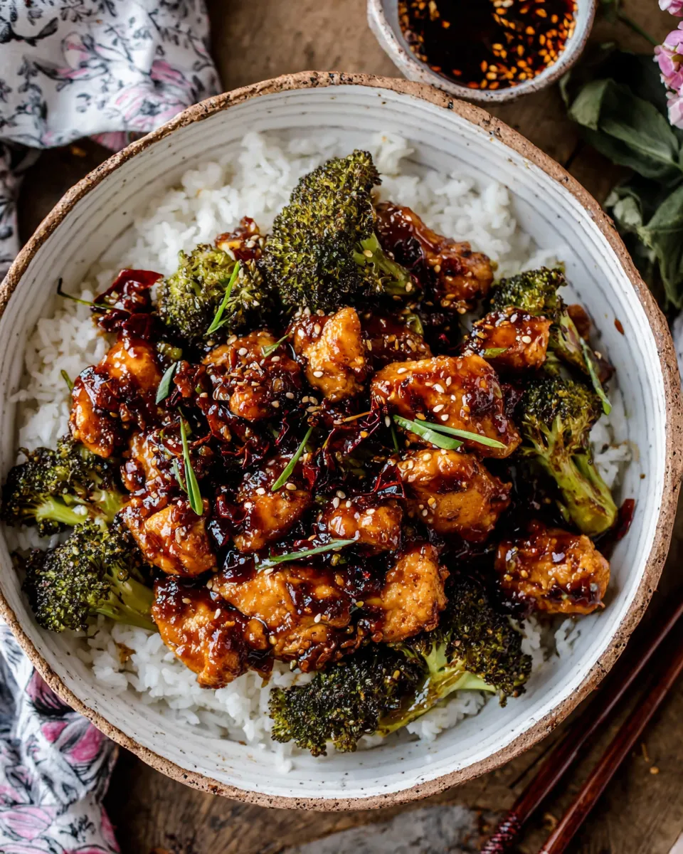 Delicious Sheet Pan Sticky Ginger Soy Chicken and Broccoli. dish photo