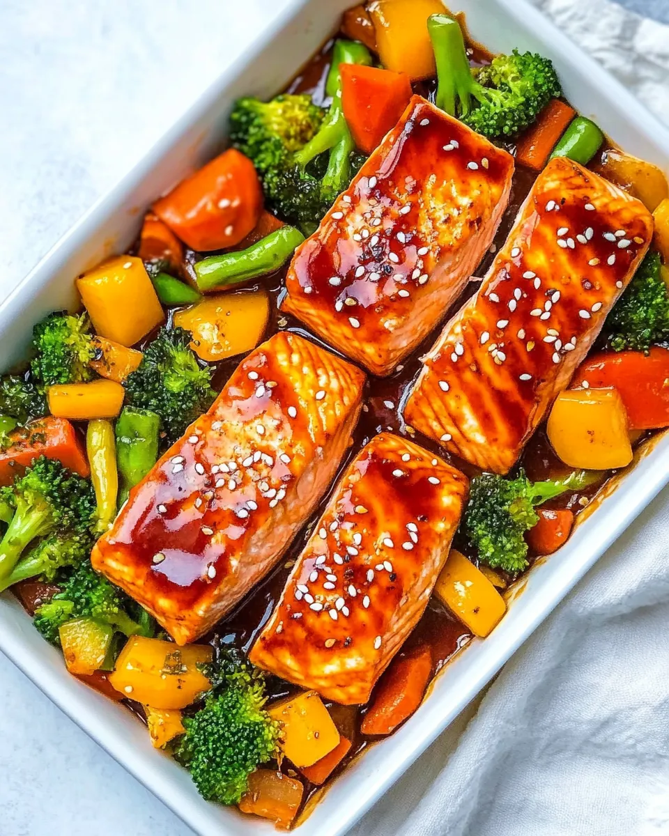 Classic Sheet Pan Teriyaki Salmon and Vegetables image