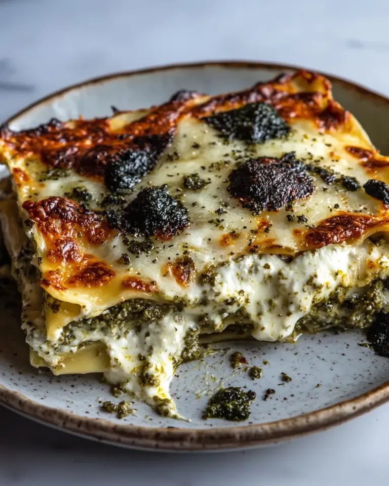 homemade Sheet Pan White Pesto Lasagna. recipe photo