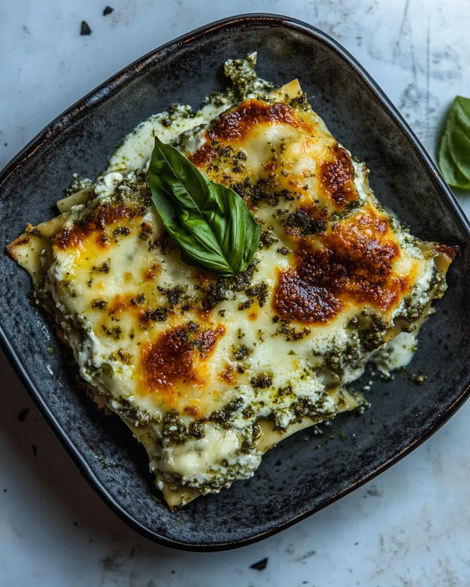 classic Sheet Pan White Pesto Lasagna. dish photo