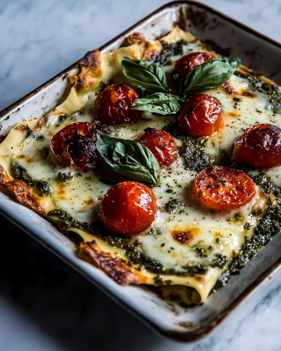 easy Sheet Pan White Pesto Lasagna. photo