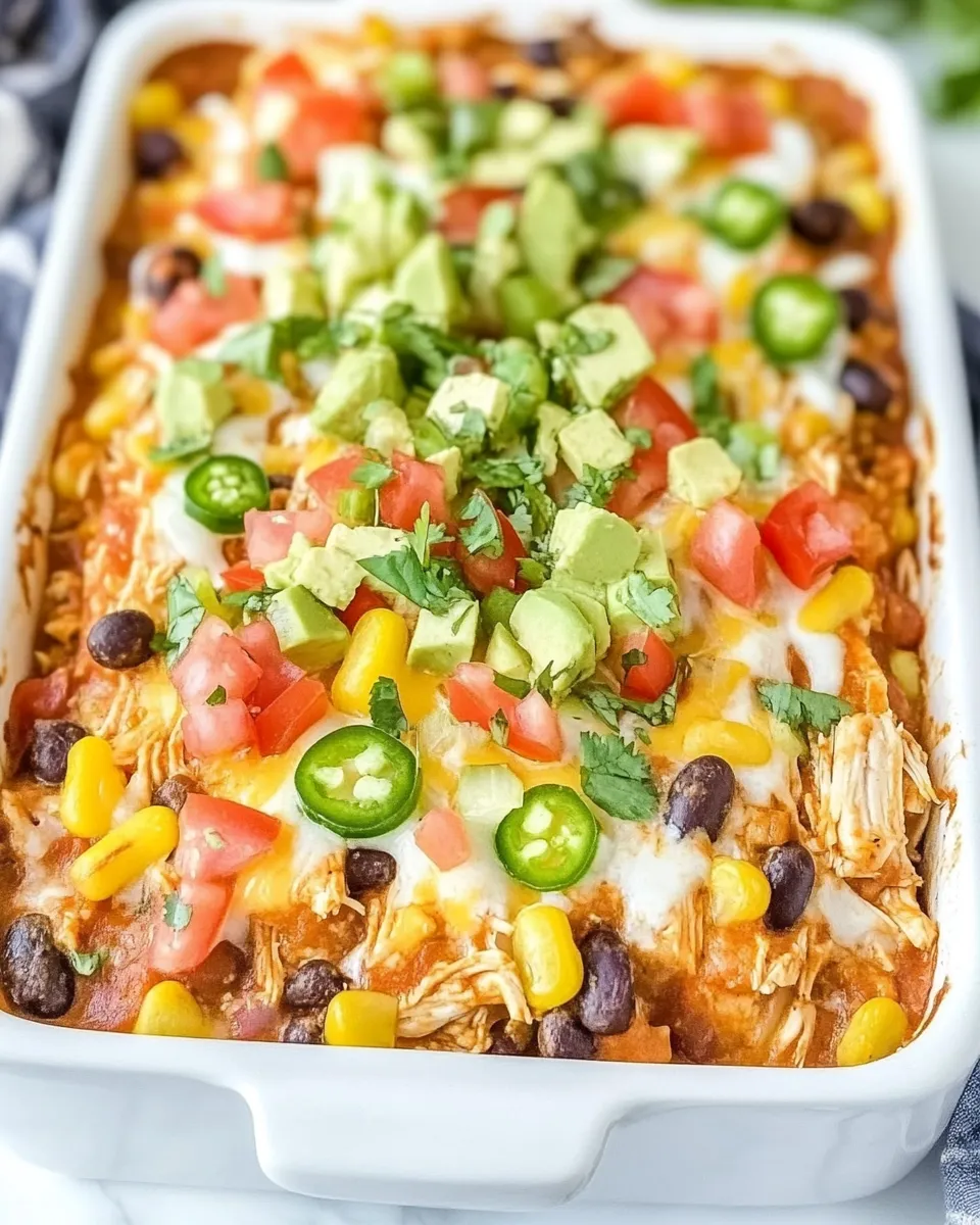Classic Shredded Mexican Chicken Casserole image