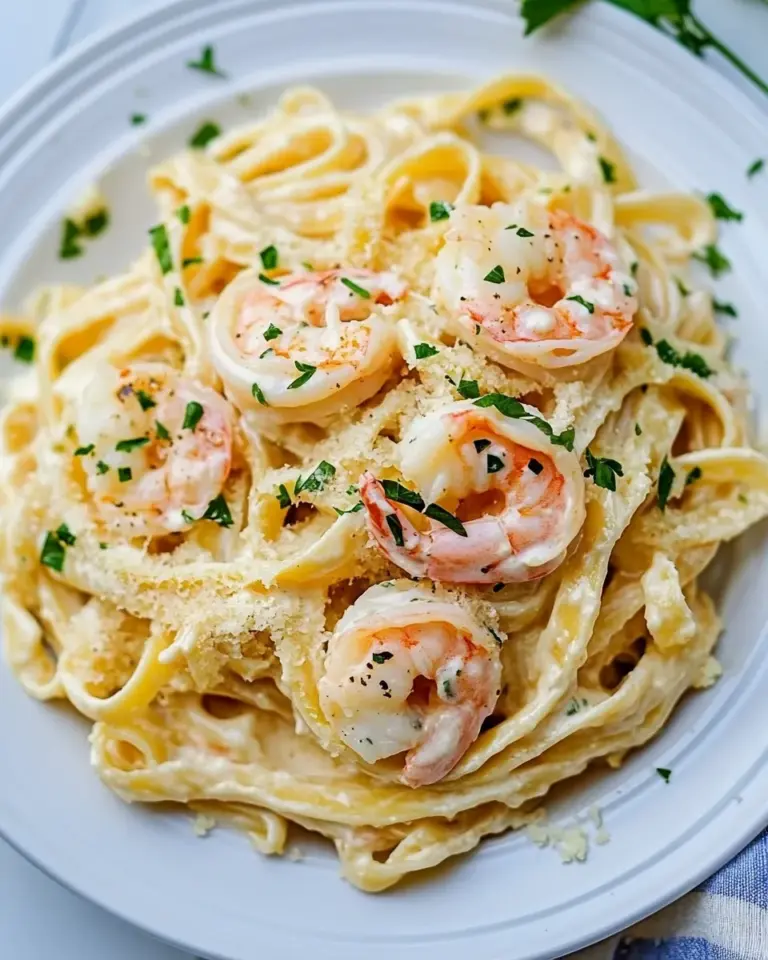 Homemade Shrimp Fettuccine Alfredo photo