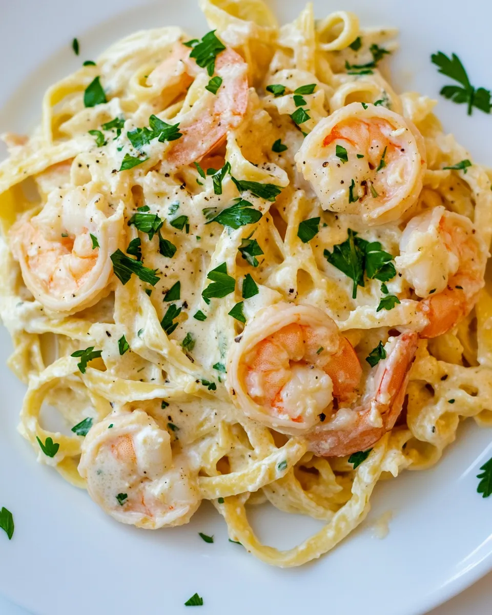 Classic Shrimp Fettuccine Alfredo image
