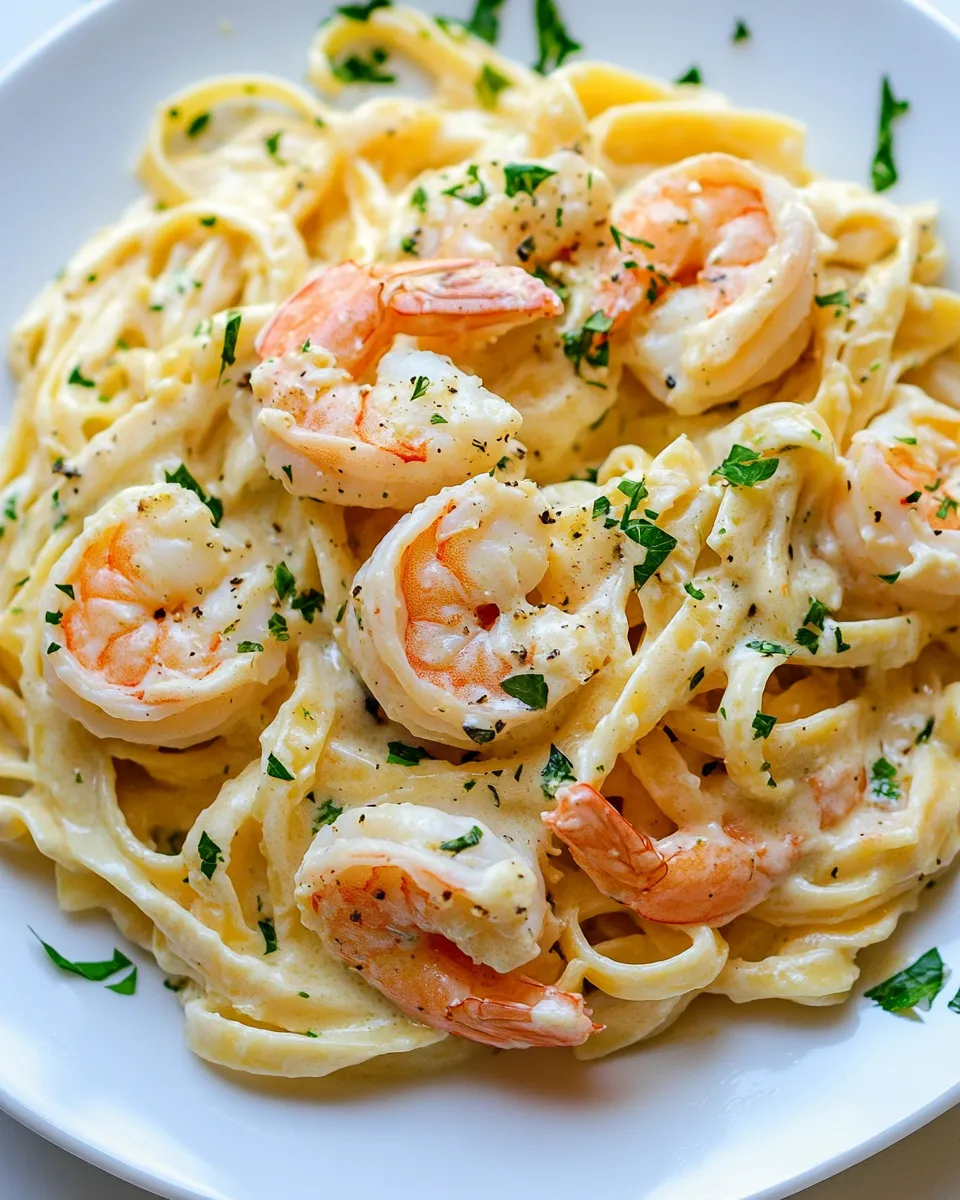 Easy Shrimp Fettuccine Alfredo recipe photo
