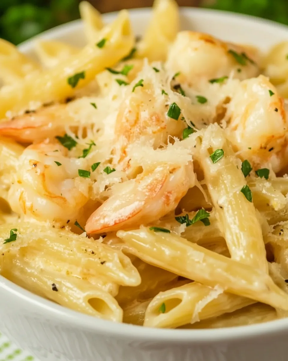 Delicious Shrimp Penne Pasta dish photo