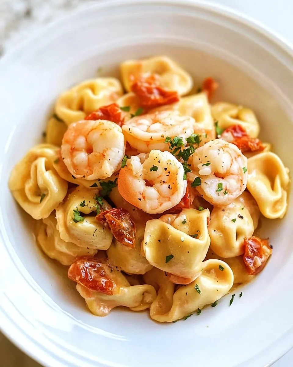 Easy Shrimp & Sun-Dried Tomato Tortellini recipe photo