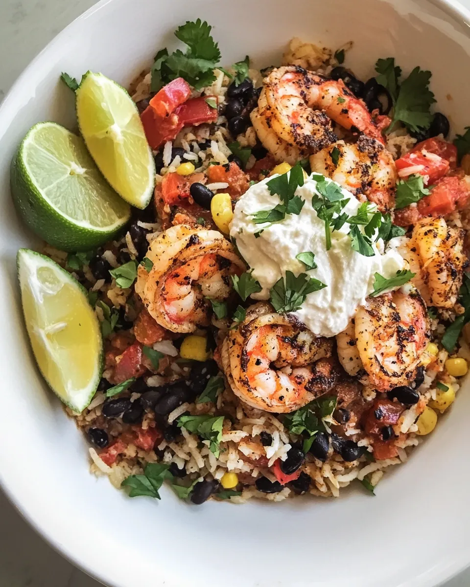 Homemade Shrimp and Rice Recipe with Black Beans photo