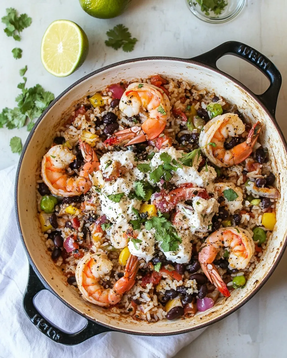 Classic Shrimp and Rice Recipe with Black Beans image