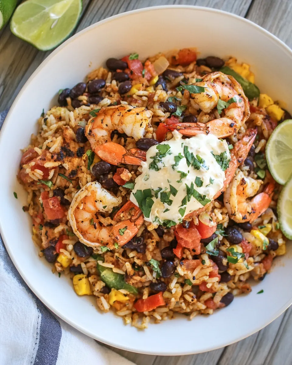 Easy Shrimp and Rice Recipe with Black Beans recipe photo