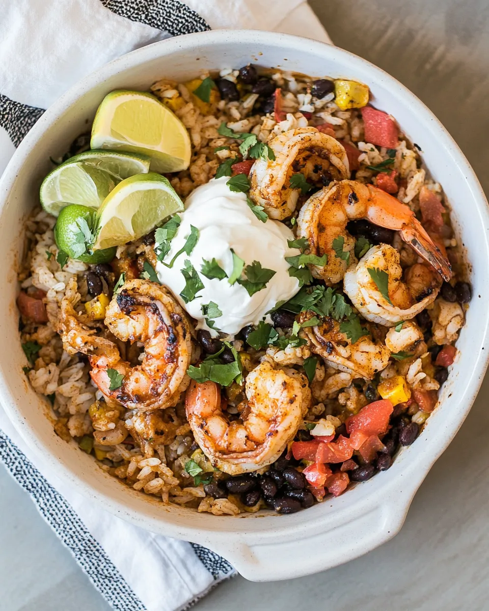 Delicious Shrimp and Rice Recipe with Black Beans dish photo