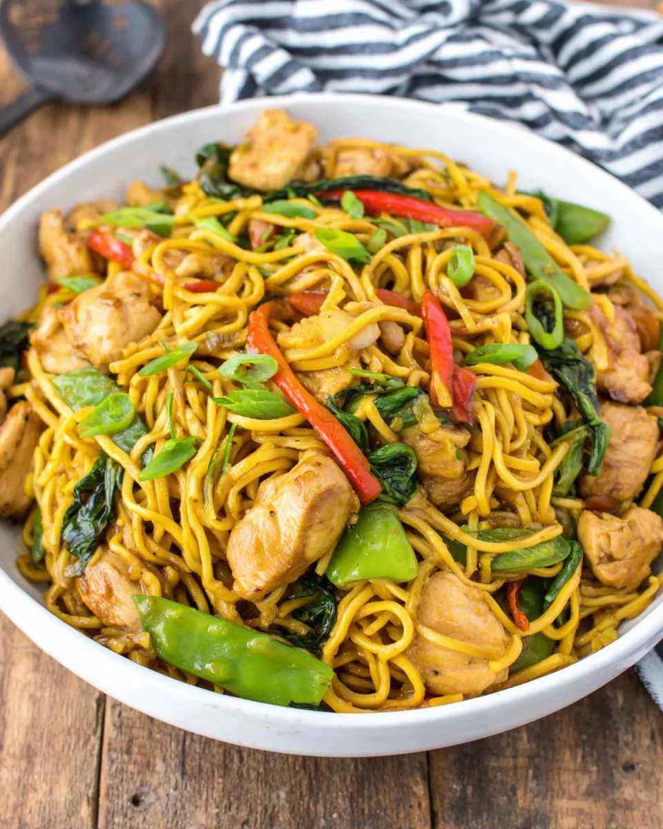 Homemade Simple Chicken Noodle Stir Fry photo