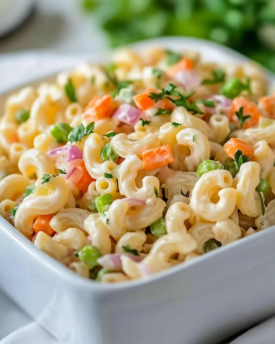 Delicious Simple Macaroni Salad Recipe shot