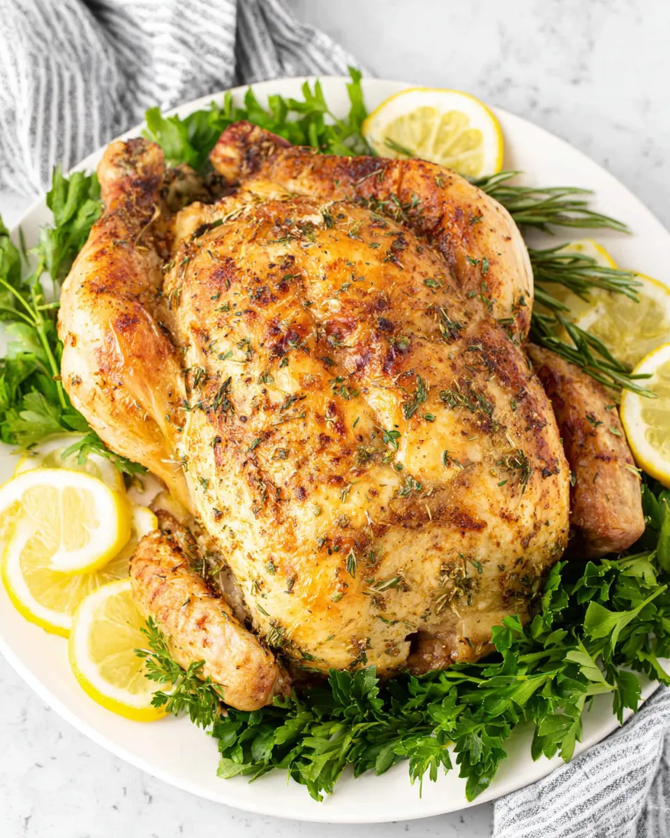 Easy Simple Roast Chicken with Lemon & Herbs recipe image