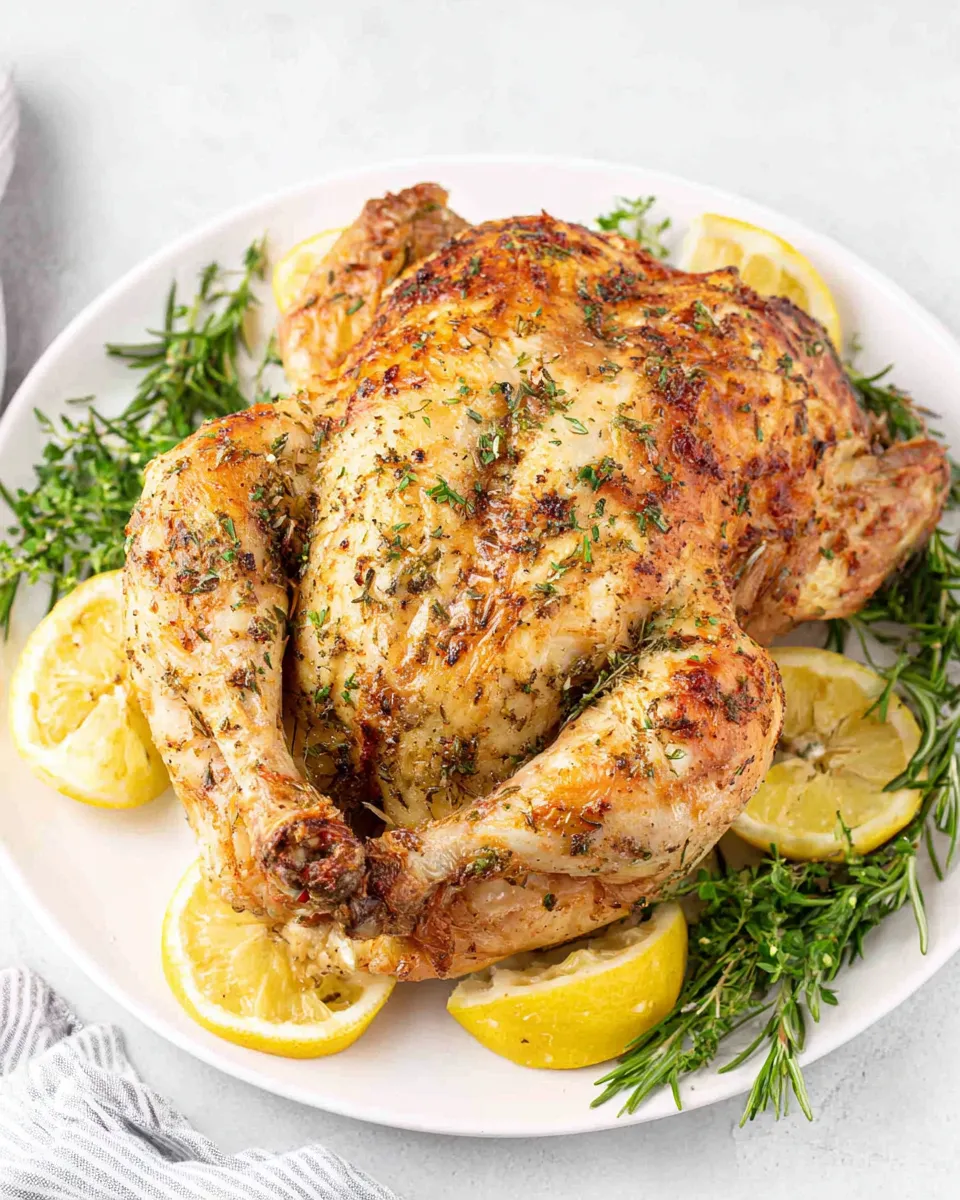Delicious Simple Roast Chicken with Lemon & Herbs dish photo