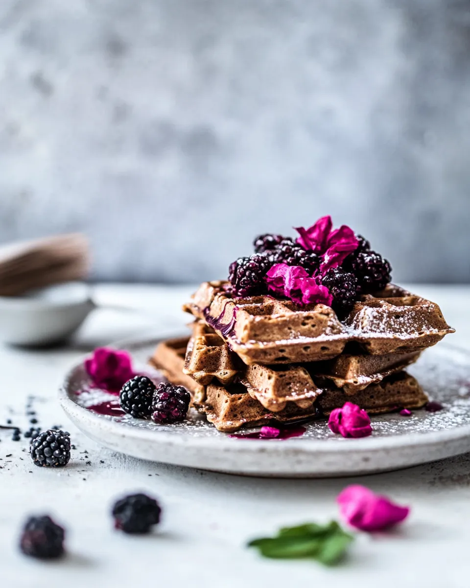 delicious Single-Serving Protein Waffles plate image