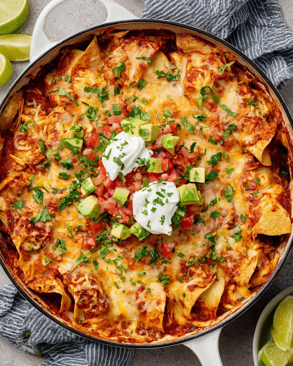 Classic Skillet Chicken Enchiladas dish photo