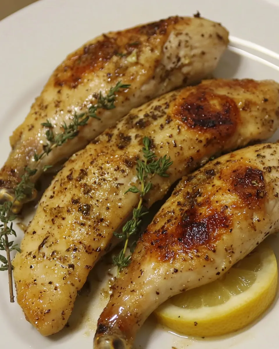 Delicious Skillet Chicken with Lemon-Garlic Sauce plate image