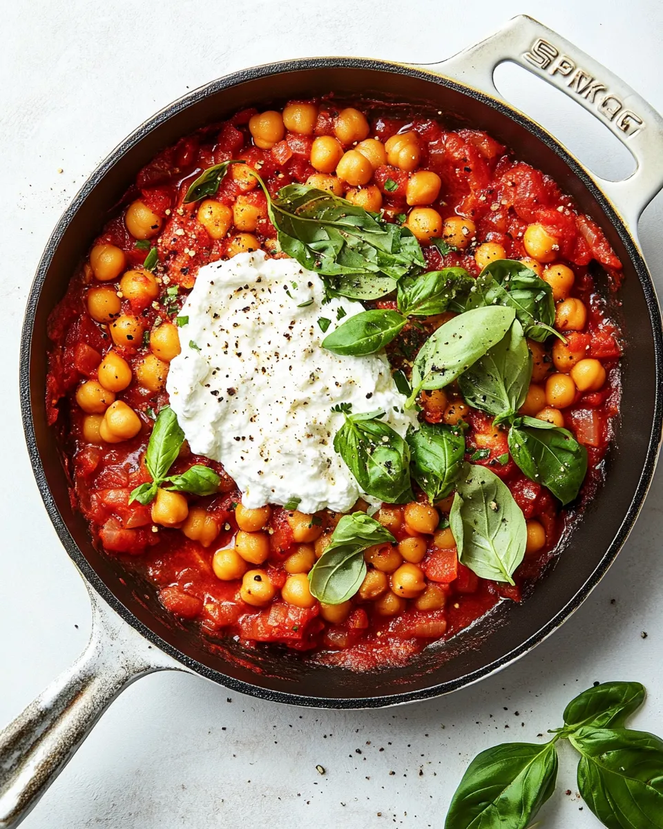 Classic Skillet Chickpeas with Whipped Ricotta image