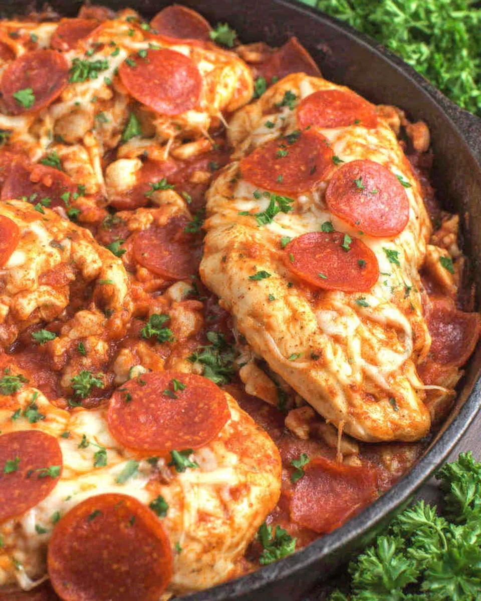 Easy Skillet Pizza Chicken Recipe recipe photo