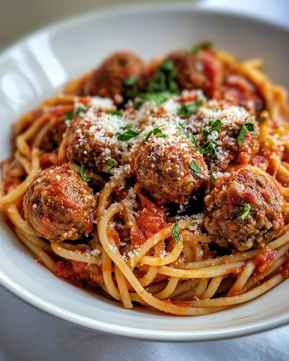 Homemade Skillet Spaghetti and Meatballs photo