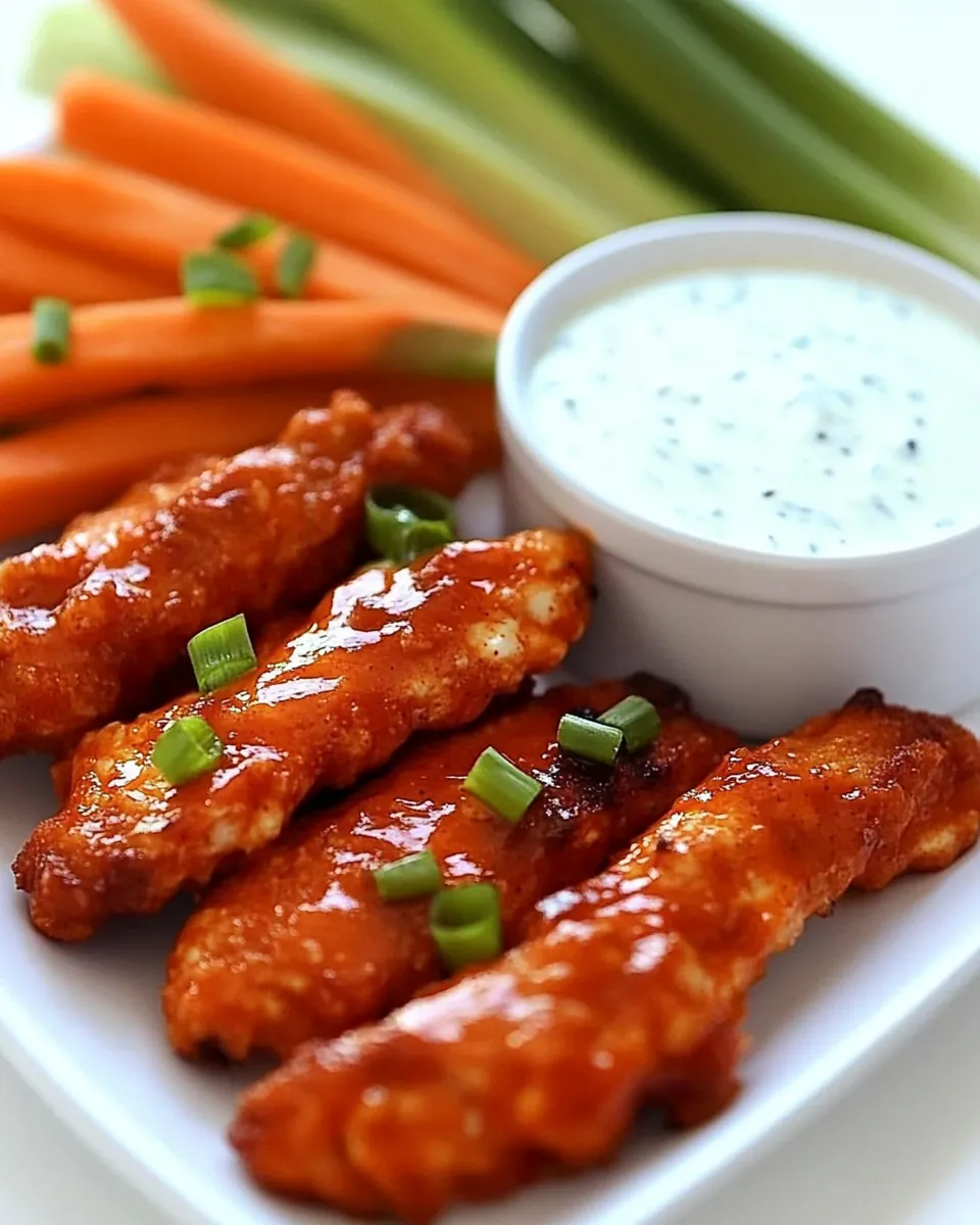 Easy Skinny Buffalo Chicken Strips recipe image