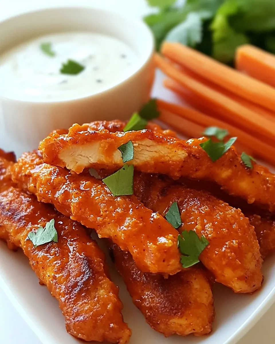 Delicious Skinny Buffalo Chicken Strips dish photo