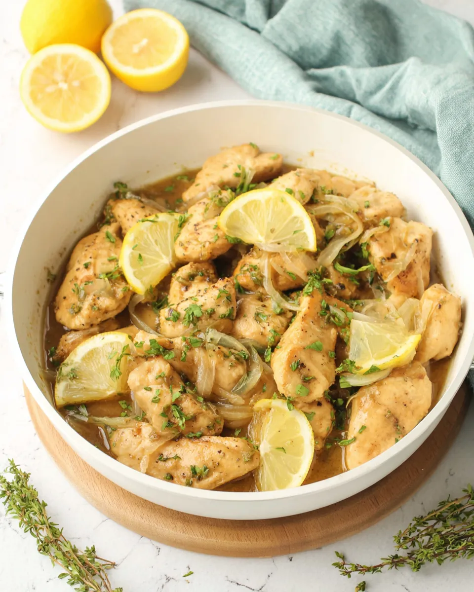 Homemade Skinny Lemon Chicken Skillet recipe photo