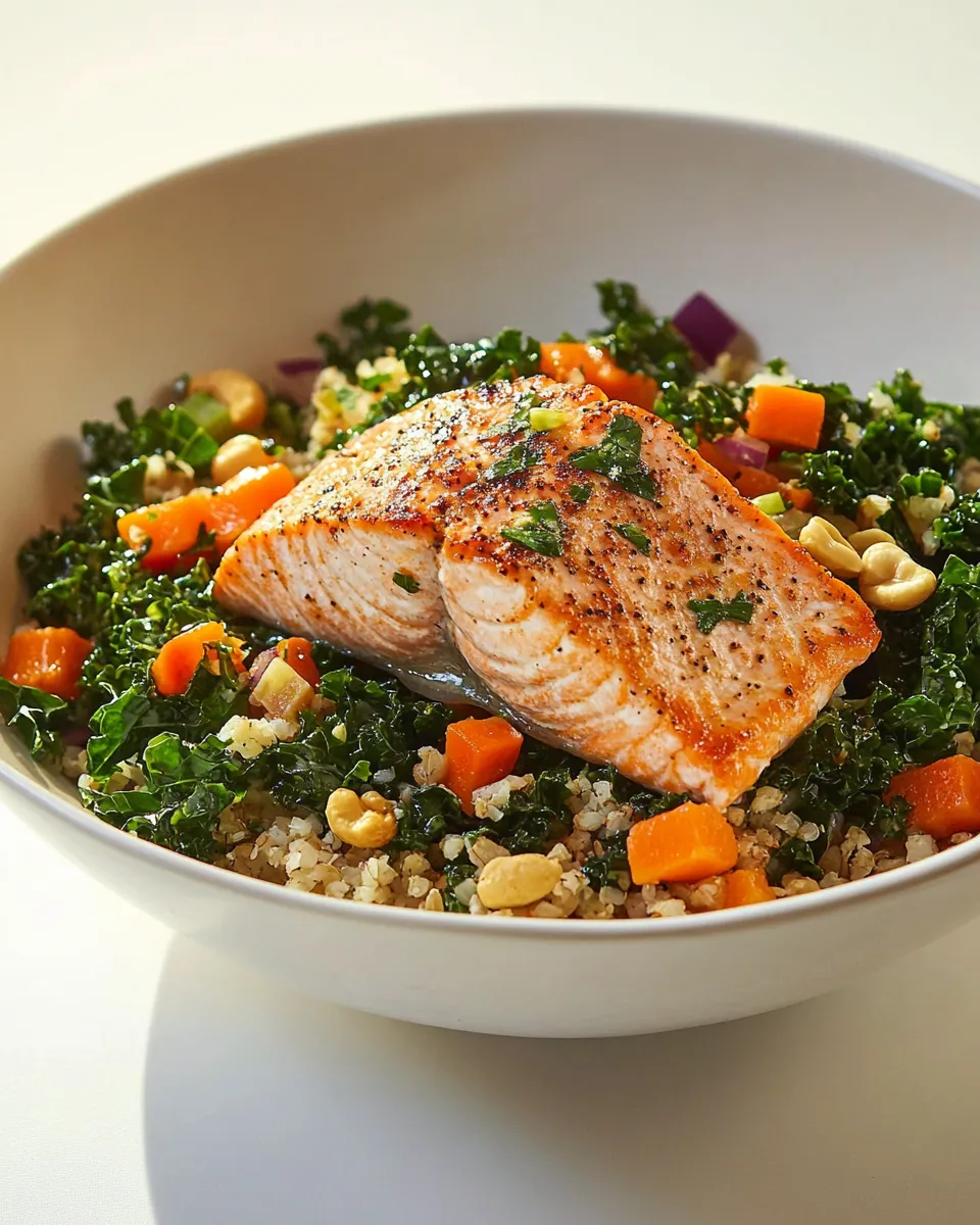 classic Skinny Salmon, Kale, & Cashew Bowl image