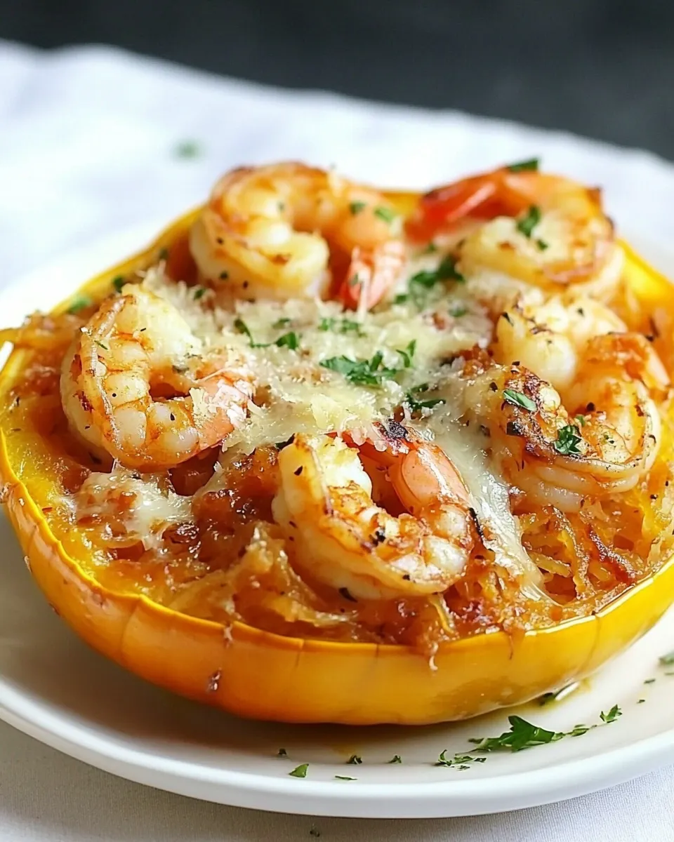 Classic Skinny Shrimp Parmesan Spaghetti Squash image