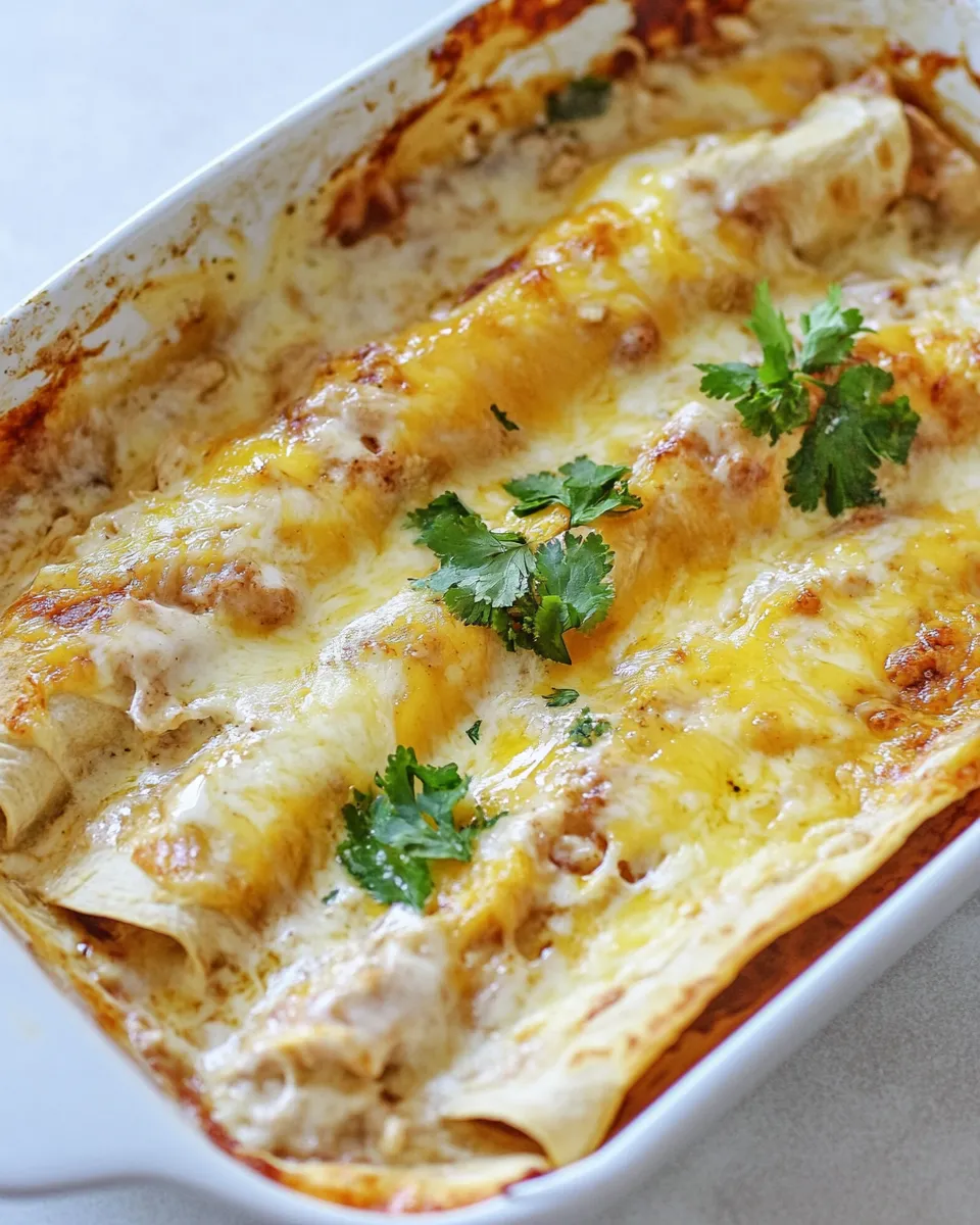 Classic Skinny White Chicken Enchiladas image