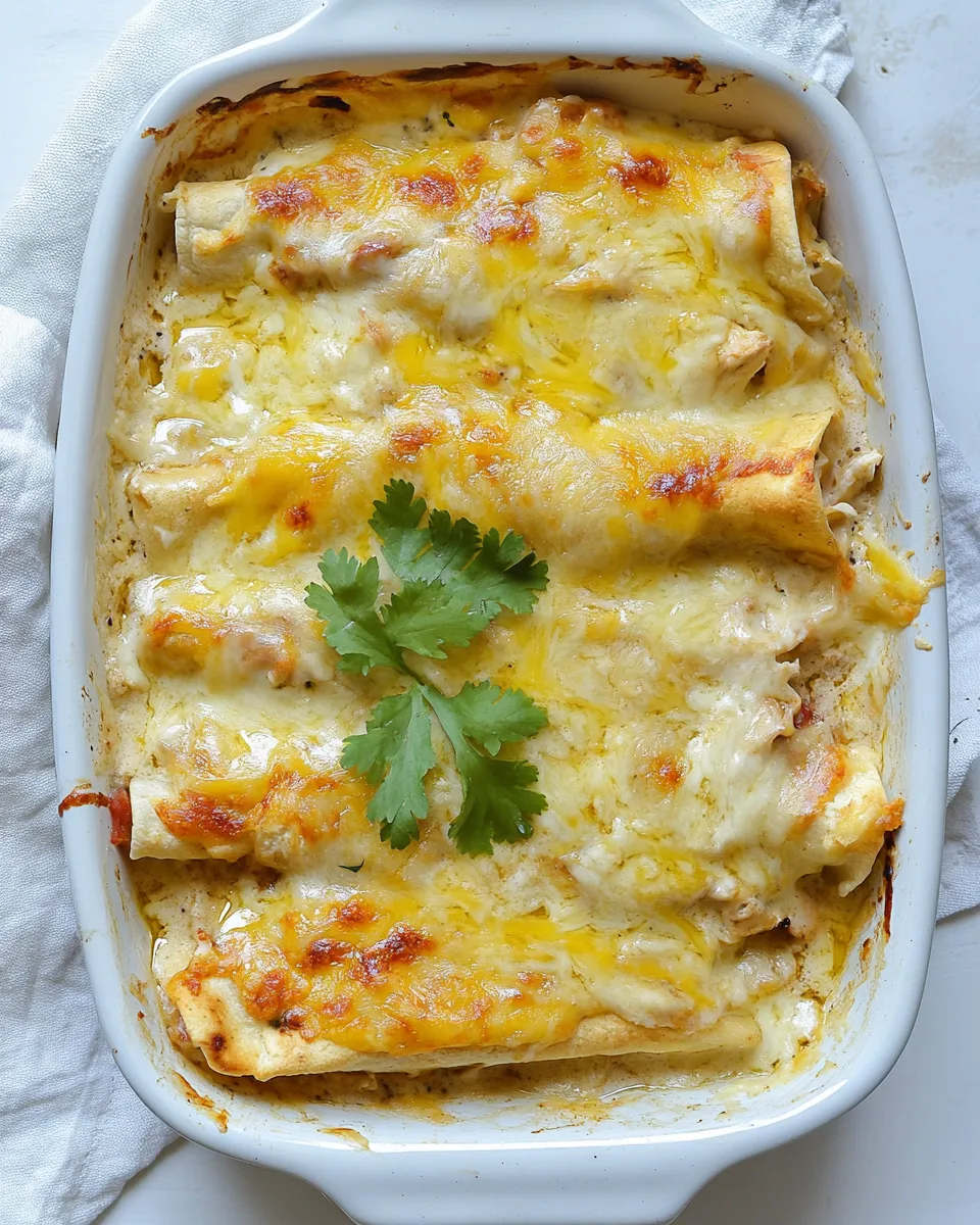 Easy Skinny White Chicken Enchiladas recipe photo