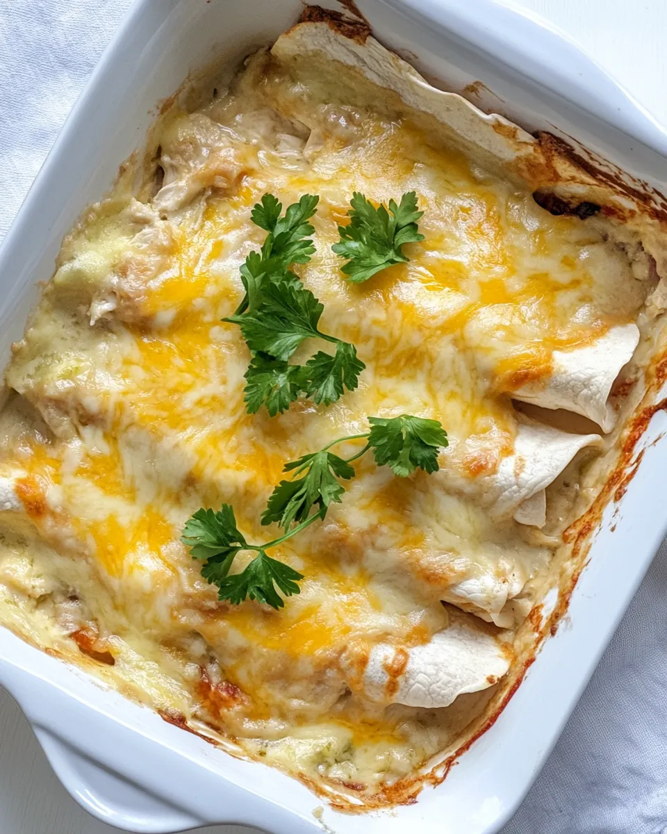 Delicious Skinny White Chicken Enchiladas dish photo
