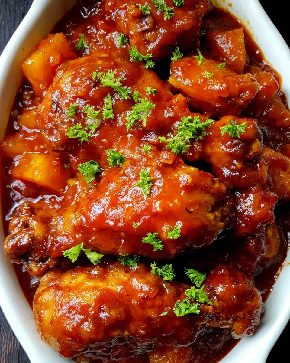 Homemade Slow Cooker BBQ Pineapple Chicken recipe photo