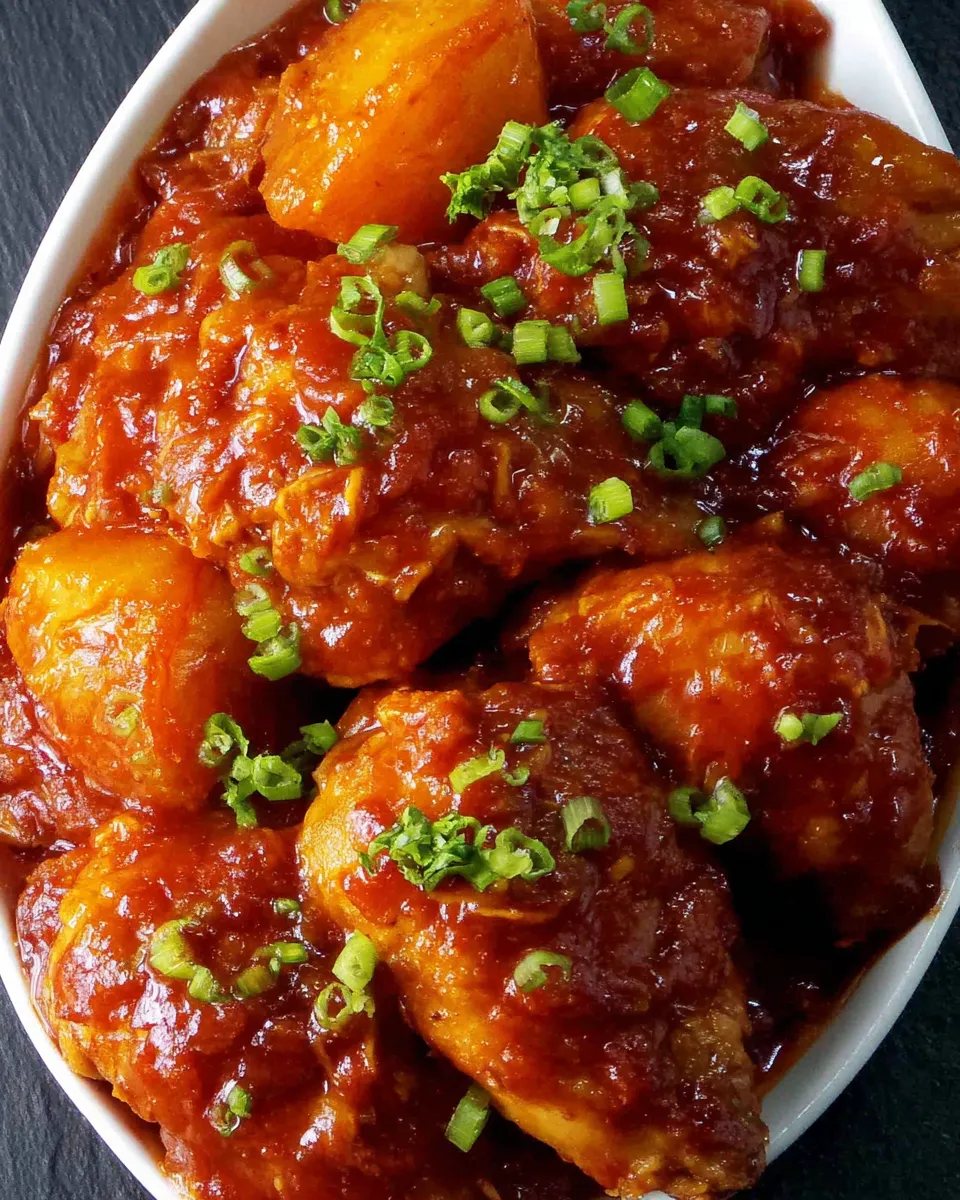 Classic Slow Cooker BBQ Pineapple Chicken dish photo