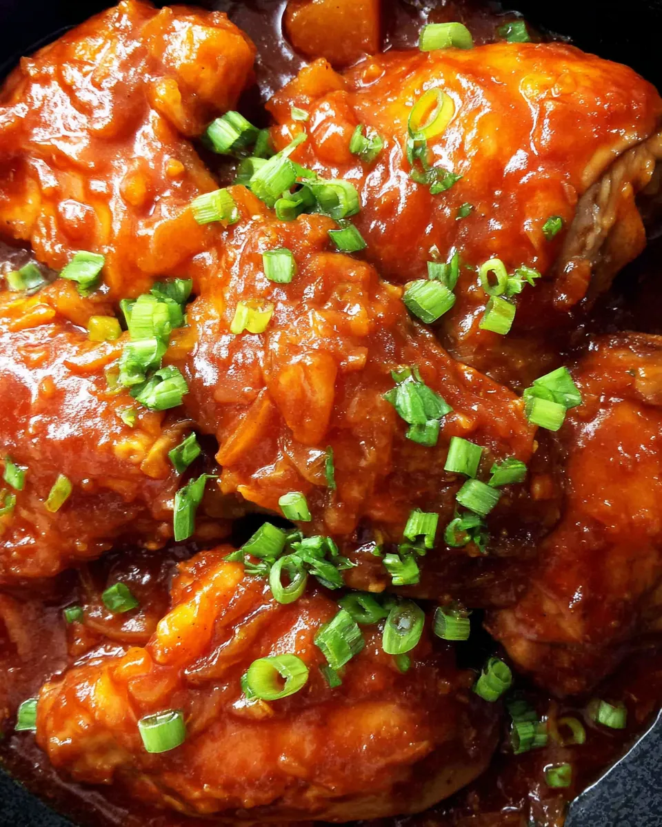 Delicious Slow Cooker BBQ Pineapple Chicken image