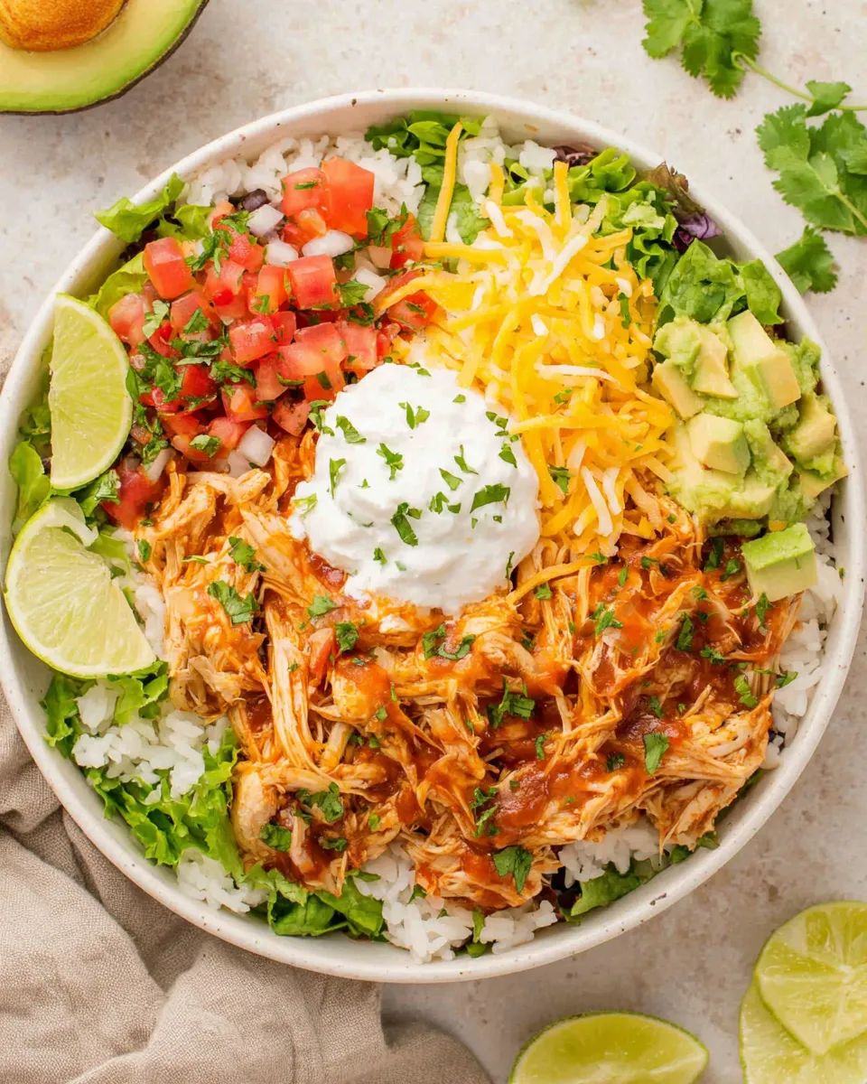 Classic Slow Cooker Chicken Burrito Bowl Recipe image