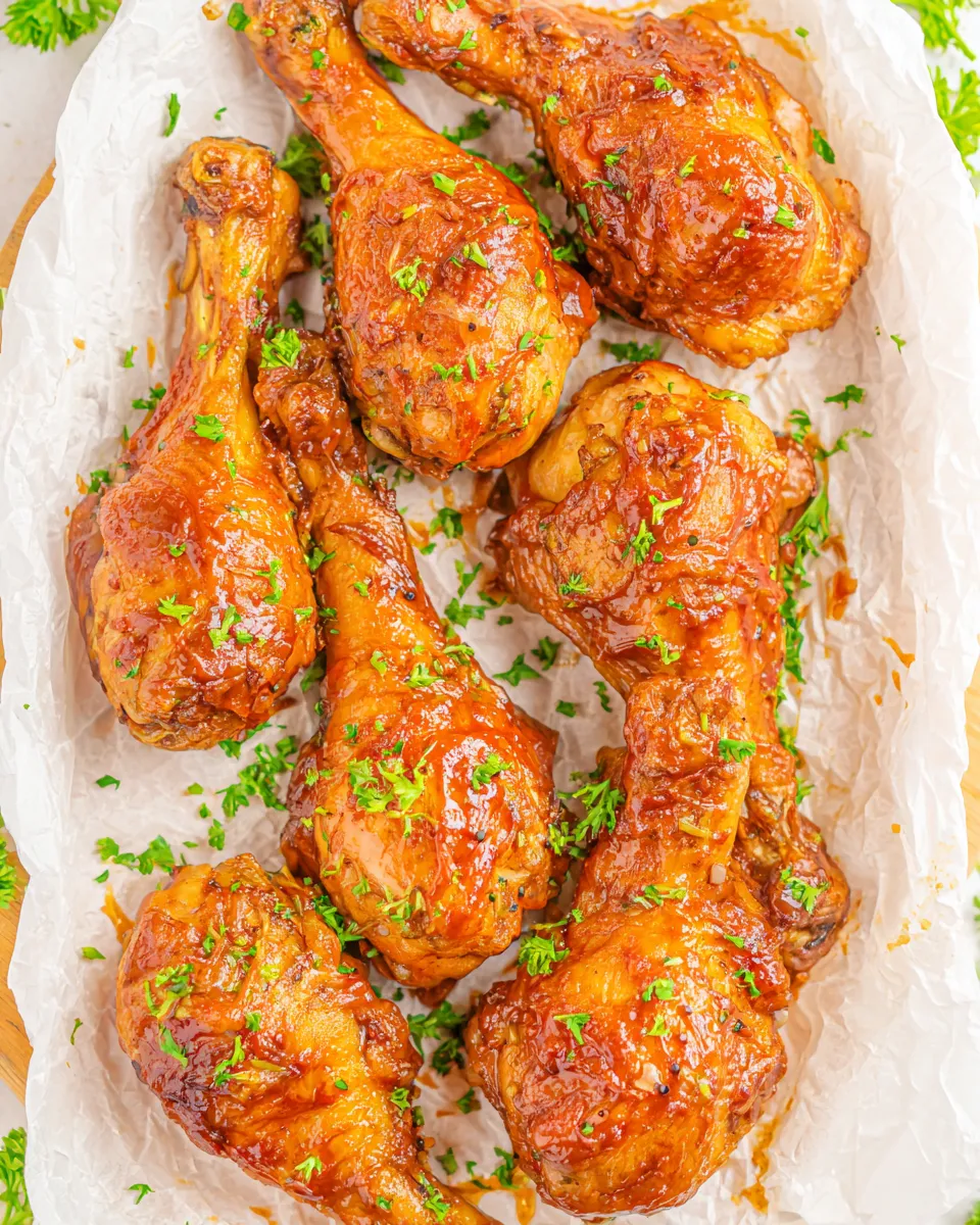 Delicious Slow Cooker Chicken Drumsticks plate image